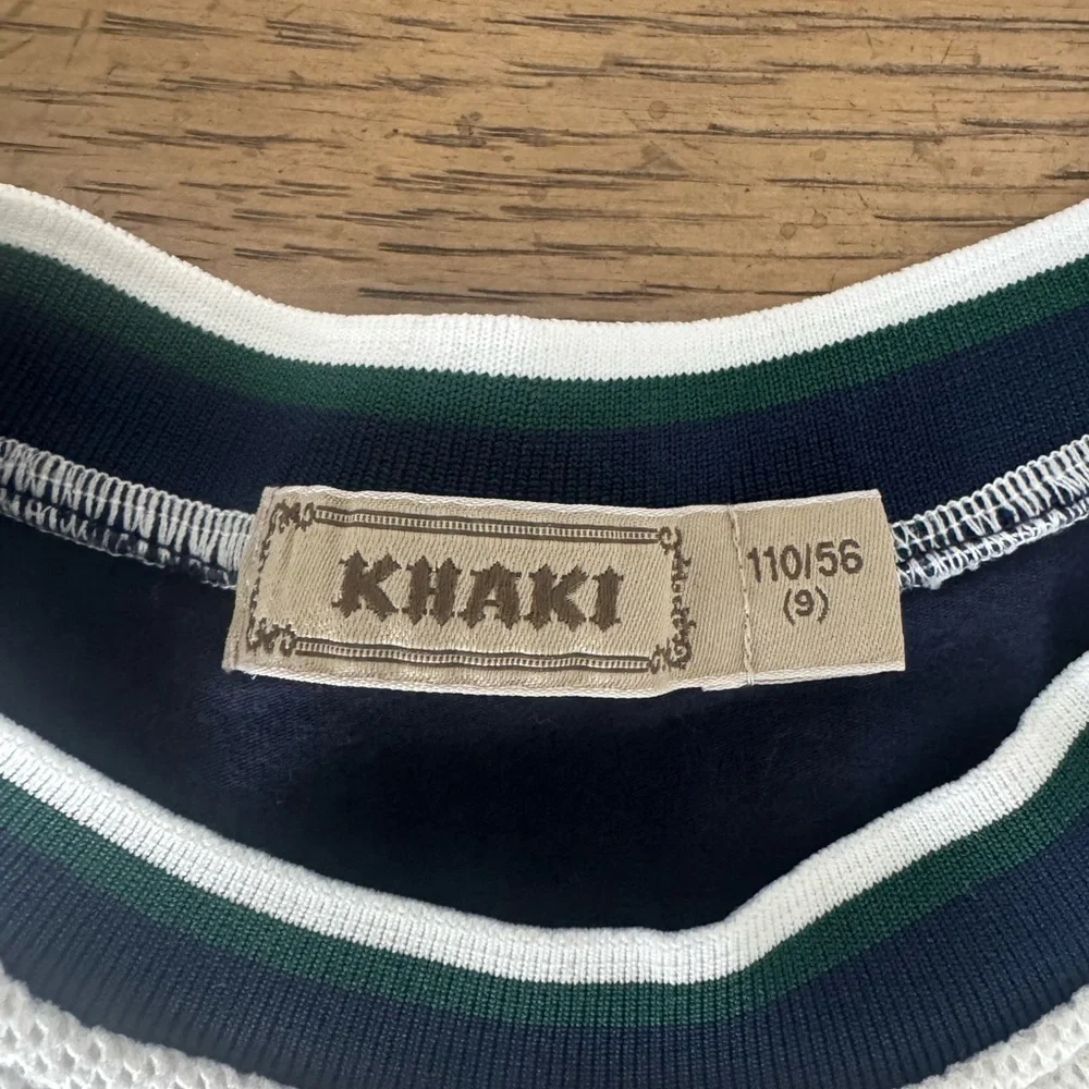 Khaki Kids Mesh Jersey Tank Top White Navy Size 5/6 Yankees New York